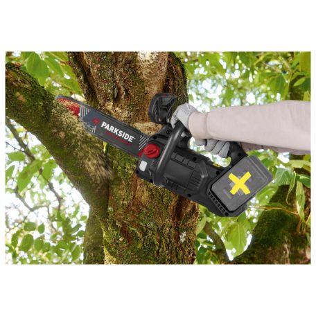 ParkSide Performance PPAKS 40-Li B2 SOLO Faápoló fűrész 28.5 cm vágáshossz, 40V dupla akkus láncfűrész akku és töltő nélkül