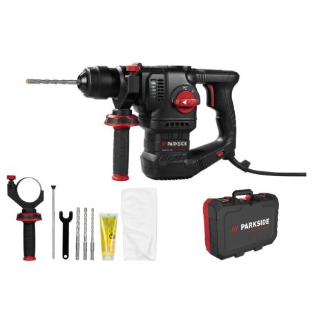 ParkSide Performance PPBH 1050 A1 SDS Plus 1050W 4.1J elektromos (vezetékes) ütvefúró, fúrókalapács, vésőkalapács, fordulatszám szabályzóval