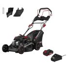 ParkSide Performance PPBRM 46 A1 négyütemű 150 cm3 önjáró, önindítós 3.5 LE benzinmotoros fűnyíró 46 cm vágásszélességgel, 2.6 kW 3.5 PS benzines fűnyírógép berántóval és 20V akkus indítómotorral