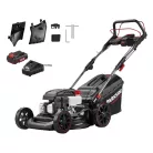 ParkSide Performance PPBRM 46 B2 négyütemű 144 cm3 önjáró, önindítós 3.4 LE (2.5 kW) benzinmotoros fűnyíró 46 cm vágásszélességgel, benzines fűnyírógép berántóval és 20V akkus indítómotorral (495966)