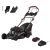 ParkSide Performance PPBRM 46 A1 négyütemű 150 cm3 önjáró, önindítós 3.5 LE benzinmotoros fűnyíró 46 cm vágásszélességgel, 2.6 kW 3.5 PS benzines fűnyírógép berántóval és 20V akkus indítómotorral