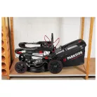 ParkSide Performance PPBRM 46 B2 négyütemű 144 cm3 önjáró, önindítós 3.4 LE (2.5 kW) benzinmotoros fűnyíró 46 cm vágásszélességgel, benzines fűnyírógép berántóval és 20V akkus indítómotorral (495966)