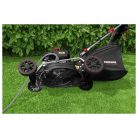 ParkSide Performance PPBRM 46 A1 négyütemű 150 cm3 önjáró, önindítós 3.5 LE benzinmotoros fűnyíró 46 cm vágásszélességgel, 2.6 kW 3.5 PS benzines fűnyírógép berántóval és 20V akkus indítómotorral