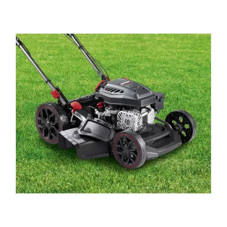 ParkSide Performance PPBRM 46 B2 négyütemű 144 cm3 önjáró, önindítós 3.4 LE (2.5 kW) benzinmotoros fűnyíró 46 cm vágásszélességgel, benzines fűnyírógép berántóval és 20V akkus indítómotorral (495966)