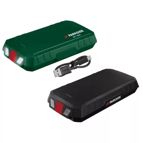 ParkSide PPB 20000 A1 PD Fast Charge 20000 mAh Li-ion PowerBank, hordozható mobiltöltő akkumulátor 15W, 5V 3A - 12V 1.5A Power Delivery 3.0