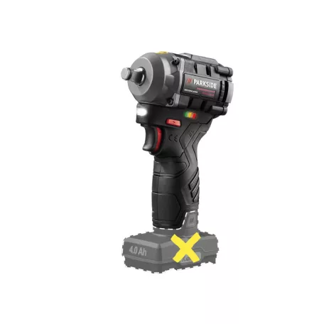 ParkSide Performace PPDSSA 12 A1 SOLO X12V Brushless 300 Nm akkus ütvecsavarozó, akkumulátoros kerékkulcs készlet kofferben, 4 db CR-V dugókulccsal, akku és töltő nélkül