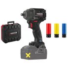 ParkSide Performance PPDSSA 20-Li A1 Prémium Brushless 20V X20V 120 / 400 Nm akkus ütvecsavarozó, akkumulátoros kerékkulcs kofferben, 3 db CR-MO dugókulccsal, akku és töltő NÉLKÜL