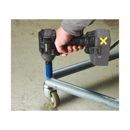 ParkSide Performance PPDSSA 20-Li A1 Prémium Brushless 20V X20V 120 / 400 Nm akkus ütvecsavarozó, akkumulátoros kerékkulcs kofferben, 3 db CR-MO dugókulccsal, akku és töltő NÉLKÜL