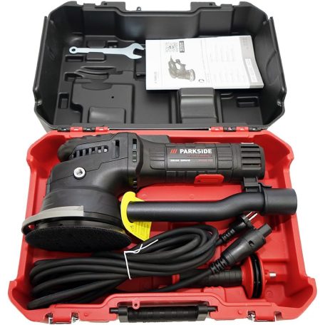ParkSide Performance PPEXS 750 B2 prémium 750W 125 mm excenter csiszoló, szabályozhatü fordulatszámú csiszológép levehető tápkábellel, kofferben
