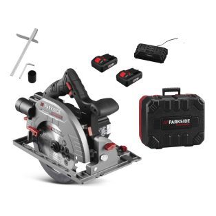   ParkSide Performance PPHKSA 40-Li A1 D-SMART 4 Brushless X20 akkumulátoros, dupla akkus kézi körfűrész 190 mm fűrészlappal, 2 x 4Ah Smart akkuval és dupla töltővel
