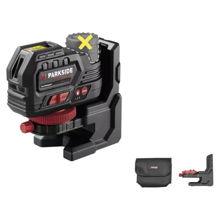 ParkSide Performance PPKLLA 12 A1 SOLO Crossline Laser 12V cserélhető akkus 25 m keresztvonalas lézer szintező, zöld lézerfénnyel, akku és töltő nélkül