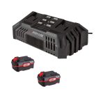 ParkSide Performance PPKSA 40-Li A1 / B2 ECO 2 x 20V 4Ah 38 cm 40V dupla akkus fűrész, akkumulátoros láncfűrész akkuval és dupla gyorstöltővel