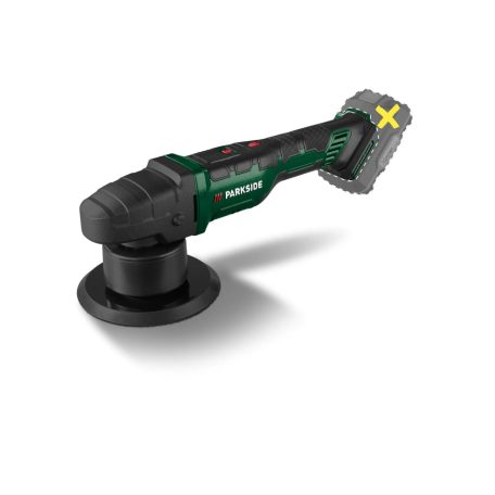 ParkSide PPMA 20-Li C3 SOLO X20V akkus, 20V akkumulátoros excenteres autó polírozó, polírozógép, vezeték nélküli polírozó, akku és töltő nélkül