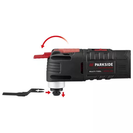 ParkSide Performance PPMFW 550 A1 elektromos 550W prémium multifunkciós szerszámgép, 5 az 1-ben oszcillációs rezgő multiszerszám kofferben, tartozékokkal (fűrészel, vág, hántol és csiszol)