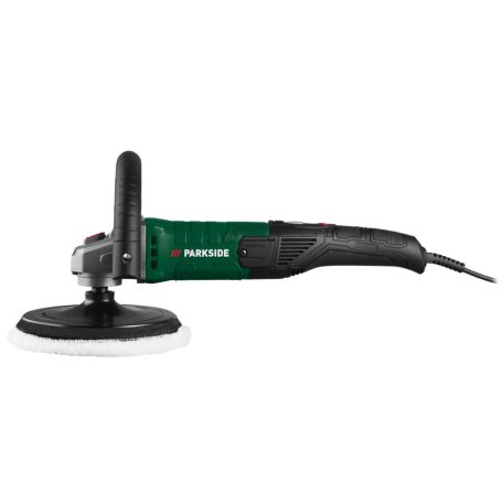 ParkSide PPM 1200 A2 elektromos vezetékes plírozógép, 1200W 180 mm autó polírozó gép digitálisan szabályozható sebességgel 800 - 3500 RPM 