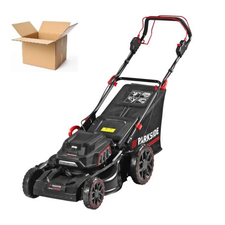 HIBÁS, használt ParkSide Performance PPRMA 40-Li A1 SOLO X20V 2 vagy 4 akkus fűnyíró 40V 47cm akkumulátoros fűnyírógép kefementes (brushless) motorral, akku és töltő nélkül