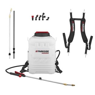   ParkSide Performance PRDSP 20-Li C2 SOLO akkus X20V Team akkumulátoros háti permetező, 16 literes  permetezőgép akku és töltő nélkül