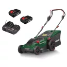 ParkSide PRMA 40-Li C1 SMART-4 X20V 2 x 20V 4Ah SMART Li-ion dupla akkus, 40 cm vezeték nélküli, fűgyűjtős, 40V akkumulátoros fűnyíró Smart akkutöltővel