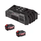 ParkSide PRMA 40-Li C1 / D2 / E3 DUO X20V 2 x 20V 4Ah Li-ion dupla akkus, 40 cm vezeték nélküli, fűgyűjtős, 40V akkumulátoros fűnyíró, dupla töltővel