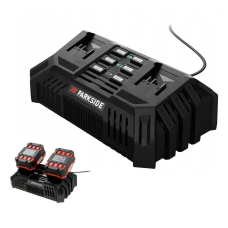 ParkSide PRMA 40-Li C1 / D2 / E3 DUO X20V 2 x 20V 4Ah Li-ion dupla akkus, 40 cm vezeték nélküli, fűgyűjtős, 40V akkumulátoros fűnyíró, dupla töltővel