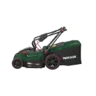 BONTOTT, használt, javított ParkSide PRMA 40-Li C1 SOLO X20V vezeték nélküli, fűgyűjtős, 40V 40cm akkumulátoros fűnyíró, Brushless fűnyírógép kefementes motorral, akku és töltő nélkül