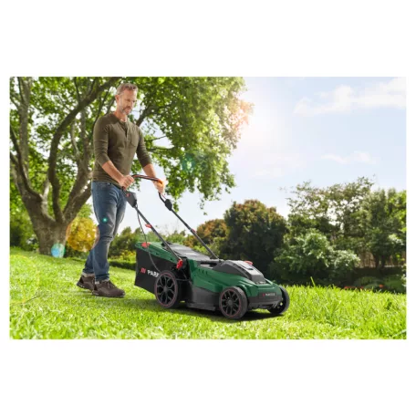 BONTOTT, használt, javított ParkSide PRMA 40-Li C1 SOLO X20V vezeték nélküli, fűgyűjtős, 40V 40cm akkumulátoros fűnyíró, Brushless fűnyírógép kefementes motorral, akku és töltő nélkül