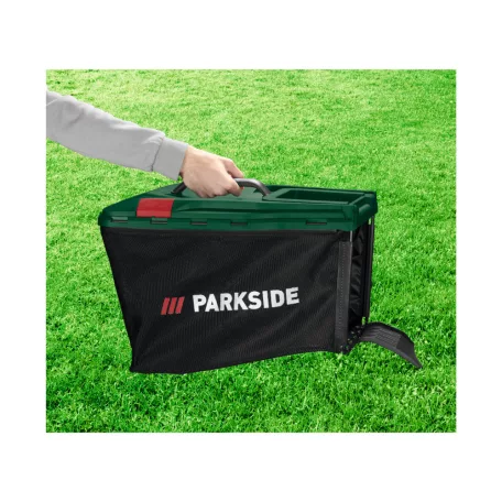 ParkSide PRMA 40-Li C1 / D2 / E3 SOLO X20V vezeték nélküli, fűgyűjtős, 40V 40cm akkumulátoros fűnyíró, Brushless fűnyírógép kefementes motorral, akku és töltő nélkül