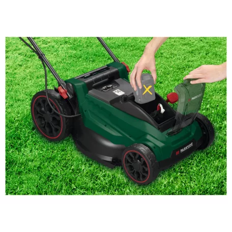 ParkSide PRMA 40-Li C1 / D2 / E3 SOLO X20V vezeték nélküli, fűgyűjtős, 40V 40cm akkumulátoros fűnyíró, Brushless fűnyírógép kefementes motorral, akku és töltő nélkül