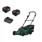 ParkSide PRMA 40-Li B3 SMART-8 X20V 2 x PAPS 208 A1 20V 8Ah Bluetooth Smart Li-ion dupla akkus, 43 cm vezeték nélküli, fűgyűjtős, 40V akkumulátoros fűnyíró Smart akkutöltővel