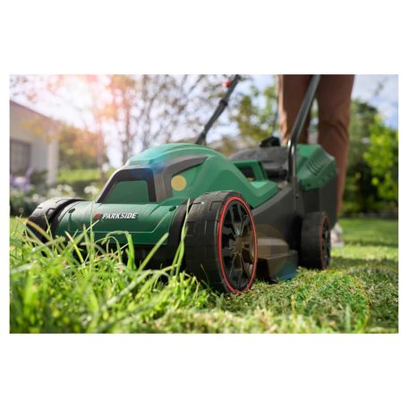 ParkSide PRM 1300 C3 1300W 32 cm elektromos fűnyíró, 30L fűgyűjtős fűnyírógép 3 vágásmagasság fokozattal (20 / 40 / 60 mm)