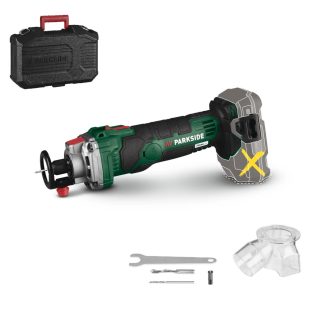   ParkSide PRSA 20-Li A1 SOLO X20V akkus rotációs vágó, gipszkartonvágó, gipszkarton maró, vakolat, fa és műanyag vágására, akku és töltő nélkül