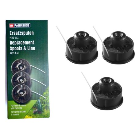 Parkside PRTS 4 A1 egyszálas 3 darabos damil orsó, pótorsó ParkSide PRT 300 A1 / B2 / C3 fűszegélynyíróhoz (300W elektromos fűkaszához)