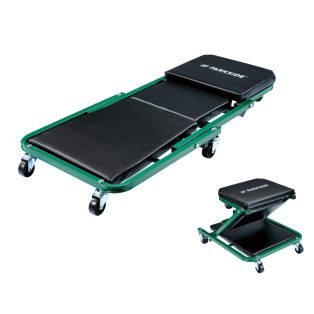   ParkSide PRW 2 A1 2 az 1-ben összecsukható, guruló szerelőszék 120 kg / szerelőágy 150 kg teherbírással, járművek alatti munkákhoz