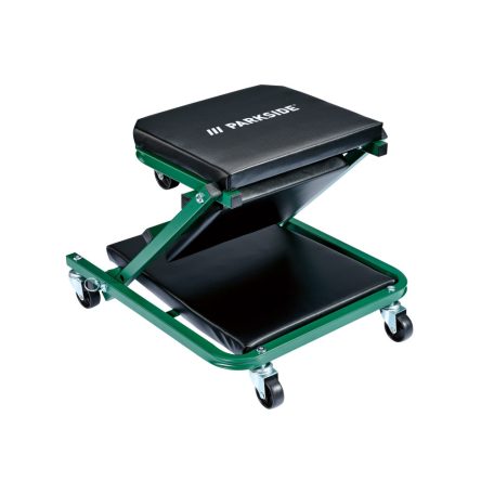 ParkSide PRW 2 A1 2 az 1-ben összecsukható, guruló szerelőszék 120 kg / szerelőágy 150 kg teherbírással, járművek alatti munkákhoz