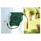 ParkSide PSA 25 D1 25m 6 bar fali automata tömlődob, falra szerelhető tömlőtároló, tömlődoboz 25 méter 1/2" locsolótömlővel és állítható szórófejjel 