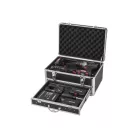 ParkSide PSBSAP 20-Li D4 XXL 98 részes alu kofferes Performance Brushless 64 Nm akkus fúró, ütvefúró készlet fém kofferben 2 akkuval, töltővel, 98 tartozékkal