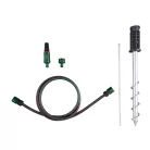 ParkSide PSGA 25 A1 25m 6 bar leszúrható automata kerti tömlődob, talajba fúrható tömlőtároló, tömlődoboz 25 méter 1/2" locsolótömlővel és állítható szórófejjel