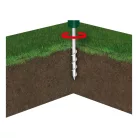 ParkSide PSGA 25 A1 25m 6 bar leszúrható automata kerti tömlődob, talajba fúrható tömlőtároló, tömlődoboz 25 méter 1/2" locsolótömlővel és állítható szórófejjel