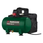 ParkSide PSKO 68 A1 csendes hordozható kompresszor, kéthengeres, olajmentes silent portable compressor, 6L 550W 8 bar 56.7 dB
