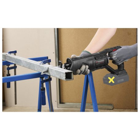 ParkSide Performance PSSAP 20-Li E6 SOLO prémium Brushless (BL - kefementes) X20V akkus, 20V akkumulátoros kardfűrész, orrfűrész akku és töltő nélkül, 22 mm lökethosszal