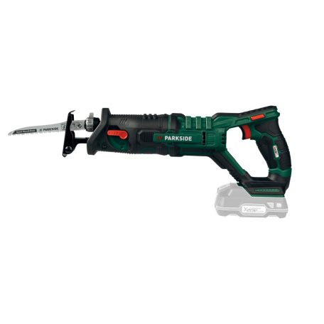 ParkSide PSSA 20-Li B2 20V 4Ah akkus, akkumulátoros kardfűrész, orrfűrész, szablyafűrész, akkuval és töltővel, kofferben