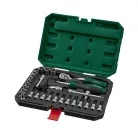 ParkSide PSSS 36 A1 36 részes 1/4" 6.3 mm racsnis dugókulcs (krova), imbuszkulcs és bitfej készlet praktikus kofferben