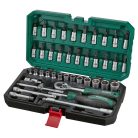 ParkSide PSSS 46 A1 46 részes 1/4" racsnis dugókulcs (krova), imbuszkulcs és bitfej készlet kofferben