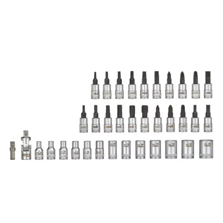 ParkSide PSSS 46 A1 46 részes 1/4" racsnis dugókulcs (krova), imbuszkulcs és bitfej készlet kofferben ezüst / arany