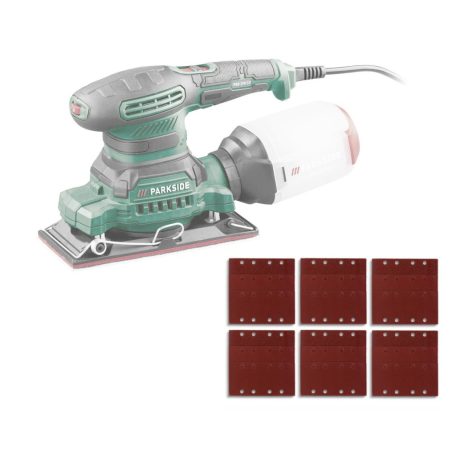 ParkSide PSSZ 36 A1 gyári 36 darabos 93 x 185 mm csiszolópapír készlet 60 / 120 / 240 szemcsemérettel ParkSide PSS 270 elektromos, 270W rezgőcsiszolóhoz (428612)