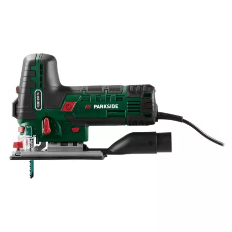ParkSide PSTK 800 F4 szabályozható fordulatszámú 800W elektromos szúrófűrész, dekopírfűrész lézervezetéssel, LED munkalámpával, 2 fűrészlappal, kofferrel