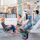 Maginon PS-20 Party SoundSystem 20W 3,7 V 3000 mAh akkus Bluetooth hangszóró USB porttal, microSD kártyaolvasóval, színes LED világítással