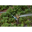 ParkSide 351673 Spike Sprinkler leszúrható impulzus esőztető, 4 bar kerti locsoló, 360° szektorálható sárgaréz öntöző