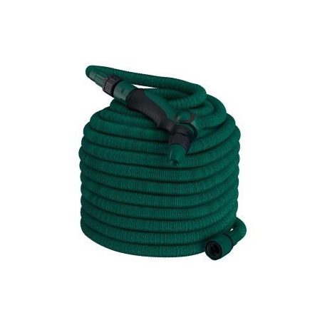 ParkSide 466705 flexibilis kerti tömlő, 10 méterről 30 méterre nyújható flexi locsolótömlő szövet külsővel, locsolófejjel és tárolótasakkal (zöld)