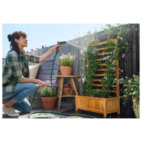 ParkSide 466705 flexibilis kerti tömlő, 10 méterről 30 méterre nyújható flexi locsolótömlő szövet külsővel, locsolófejjel és tárolótasakkal (zöld)